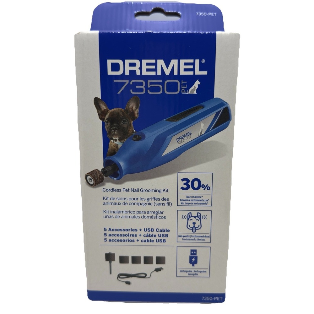 Dremel 7350-PET 4V Pet & Dog Nail Grinder, Easy-To-Use & Safe Nail Trimmer, Prof
